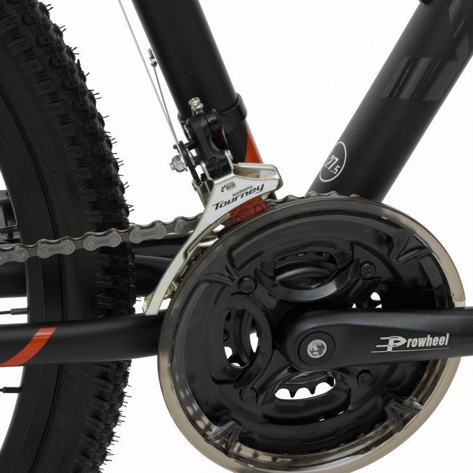 Горный велосипед STINGER CAIMAN 27.5" красный с рамой 16" 27SHV.CAIMAN.16RD2