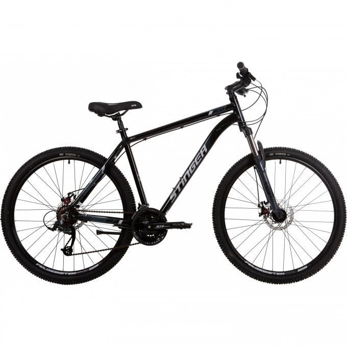 Горный велосипед STINGER ELEMENT STD SE 27.5" черный с рамой 20" 27AHD.ELEMSTD.20BK22