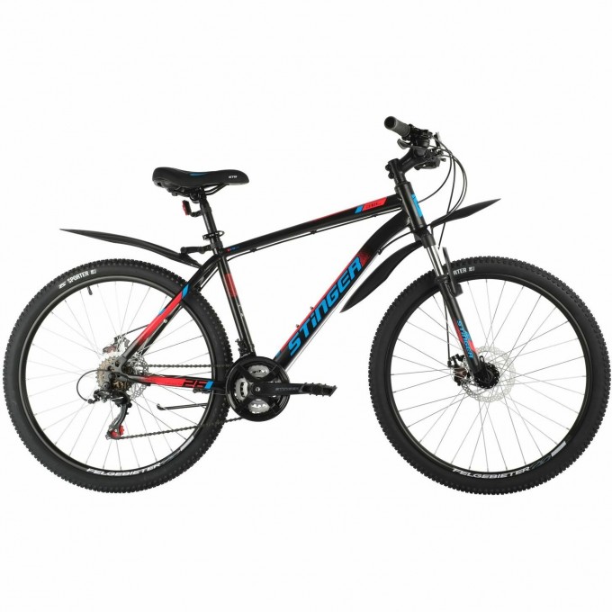 Велосипед STINGER 26" CAIMAN D черный, сталь, размер 16" 26SHD.CAIMAND.16BK3